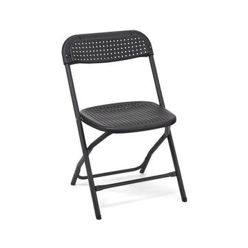 BigClassic Grey Plastic Folding Chair Profile View.
